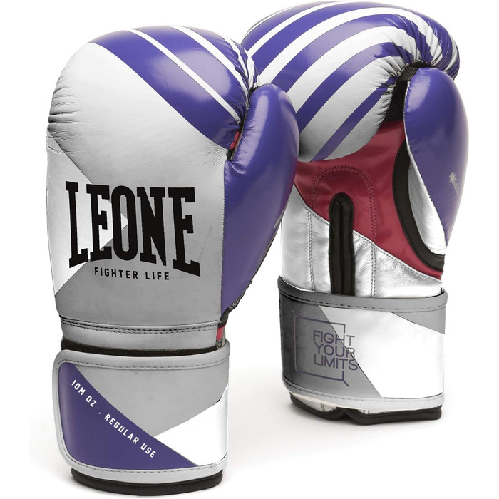 Боксерські рукавички Leone 1947 Fighter Life, 10oz, фіолетовий
