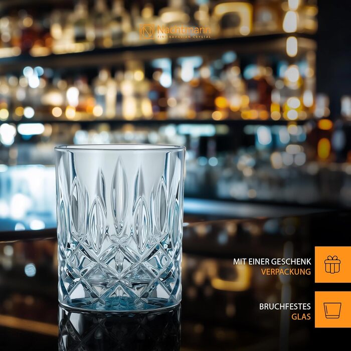 Набір склянок для віскі Nachtmann Noblesse, 2 шт, 295 мл, блакитний, з кришталевого скла, 104239