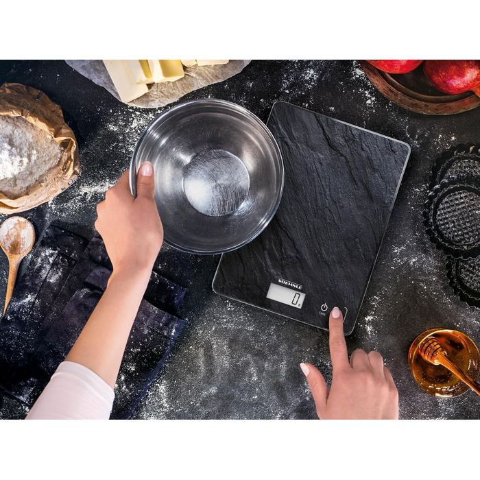 Кухонні ваги Soehnle Page Compact білі, цифрові ваги до 5 кг, LCD дисплей, функція тарування