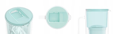 Скляний фільтр-кувшин Wessper D2 BOROSILICATE 3л, м'ятний + 7 фільтрів