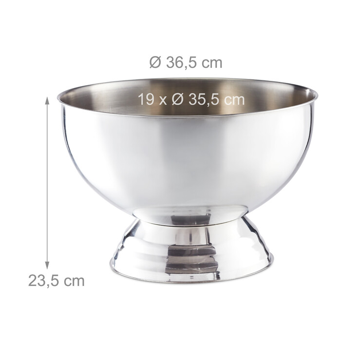 Relaxdays Champagne Cooler Bowl Stainless Steel