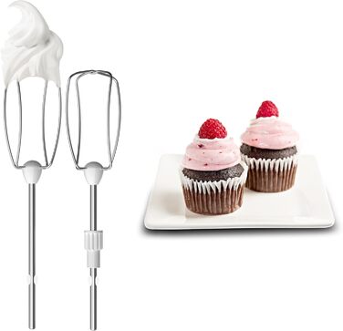 Міксер ручний Moulinex Quickmix HM3108, 300 Вт, 5 швидкостей, нержавіюча сталь, для тіста, випічки