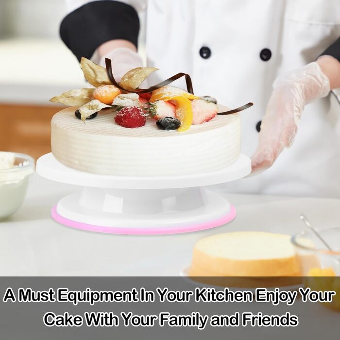 Набір для тортів: обертова платформа, насадки для крему, скребок для вирівнювання | Все для випічки