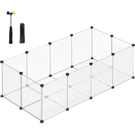 Клітка для гризунів SONGMICS Freigehege з піддоном, 143 x 73 x 46 см, біла (LPC02W M)
