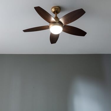 Стеляний вентилятор Cecotec EnergySilence Aero 495 з підсвічуванням, 55 Вт, діаметр 42 дюйми, 5 лопатей, LED, пульт, таймер 8 год, 3 швидкості (золотий, темно-золотий)