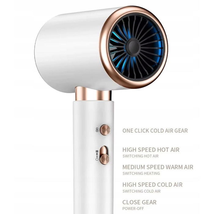 Фен для волосся 2000 Вт з іонізацією та режимом холодного обдуву