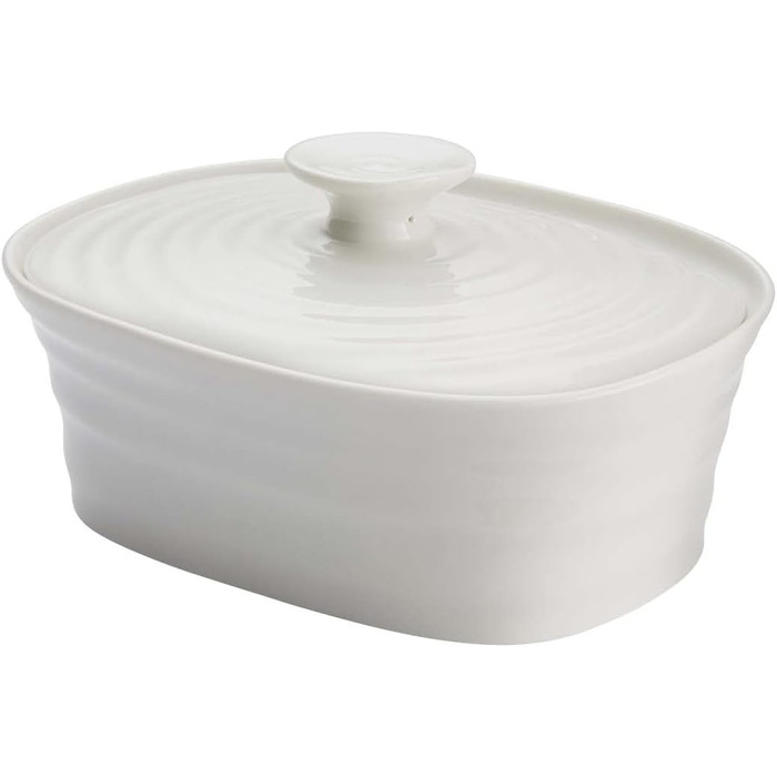 Portmeirion Home & Gifts Butter Dish (White)