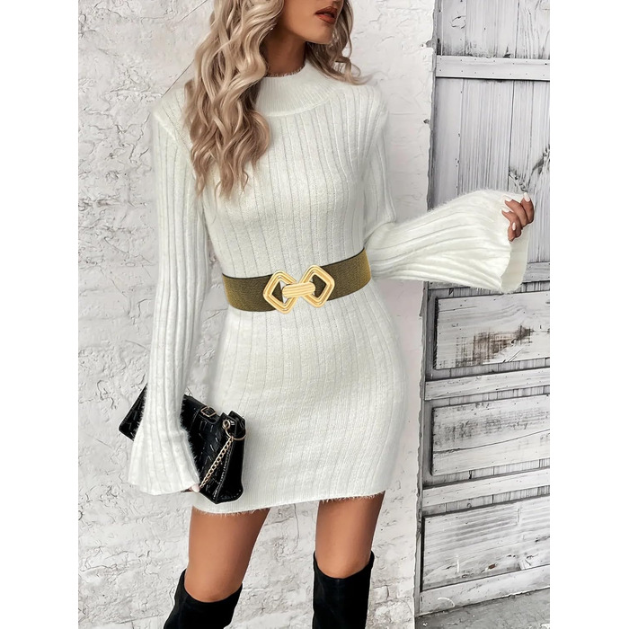 Жіночий еластичний пояс-гумка з золотою пряжкою для суконь, чорний, розмір 28-30