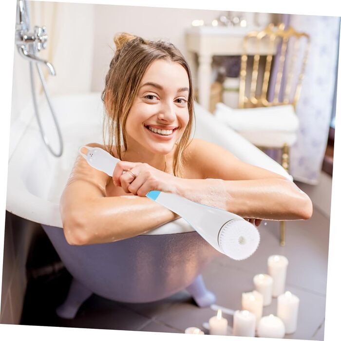 1Satz Elektrische Badebürste Mit Rotierender Bürste Multifunktionale Rückenmassage Und Gesichtswaschbürste Für Sanfte Hautreinigung Und Massage Für Entspannende Duscherlebnisse