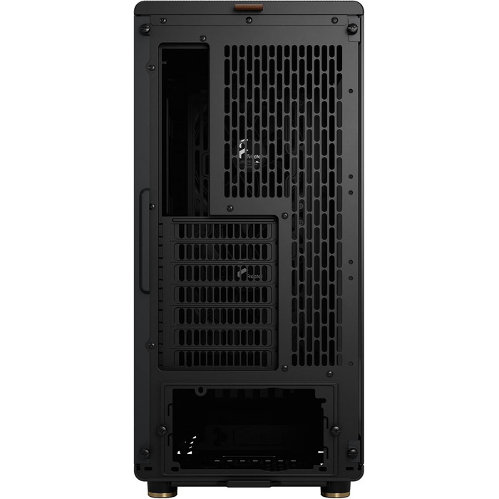 Комп'ютерний корпус Fractal Design North Charcoal Black TG Dark з темним склом, фасад з горіхового дерева, 2 вентилятори 140 мм, USB Type-C, Mid-Tower ATX