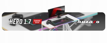 Ігровий стіл Huzaro Hero 1.7 RGB White