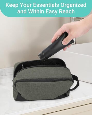 Чоловічий дорожній набір Elviros: органайзер для туалетних аксесуарів, косметичка для подорожей (зелений)