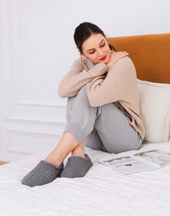 В'язані домашні тапочки VeraCosy з піною-пам'яттю та флісовою підкладкою, сірі, 38/39 EU