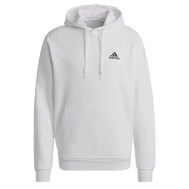 Чоловіча худі adidas Essentials Fleece з капюшоном, біла з чорним