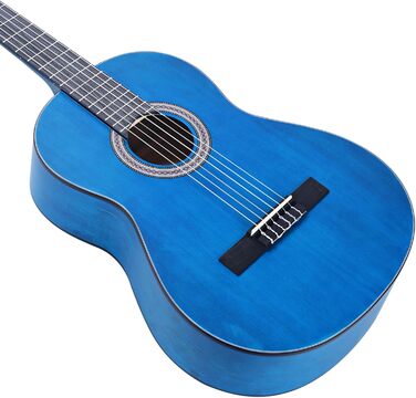 Класична гітара Winzz 4/4 для дорослих, 39 дюймів, синього кольору - ідеальна для початківців