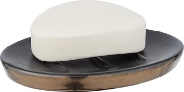 Дозатор для рідкого мила та лосьйону WENKO Brandol, кераміка, 450 мл, чорний, з підставкою