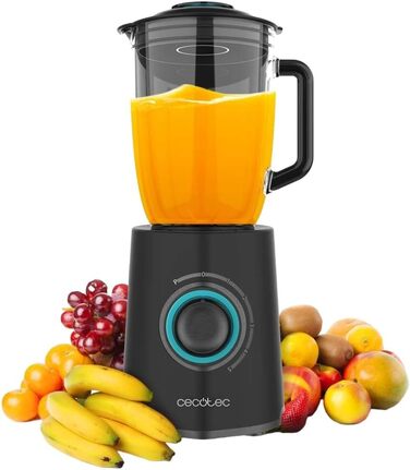Cecotec Power Black Titanium Stand Mixer 1300Max - 1300W, 2 Speeds, Titanium Blades, 1.5L, Pulse Function, Ice Crusher