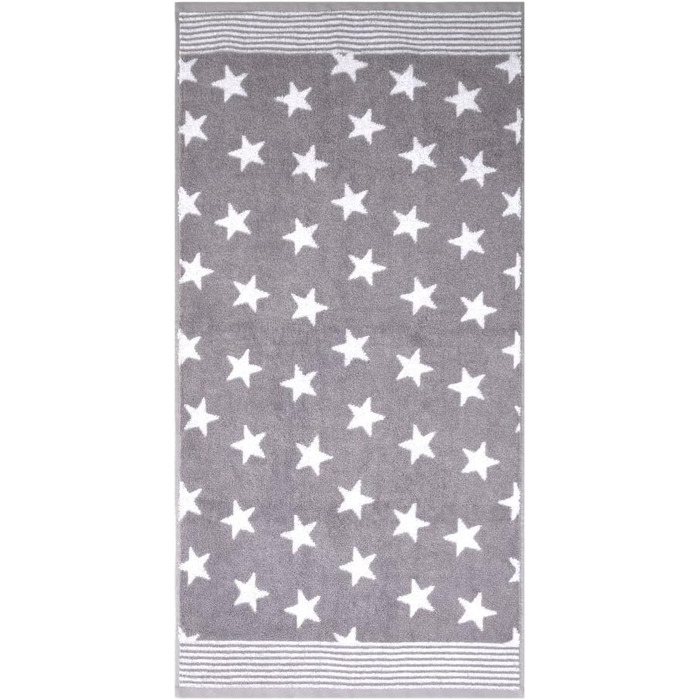 Dyckhoff Stars Frottiertuchset, Cotton, Grey, 36 x 26 x 20 cm