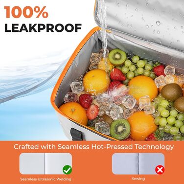 Сумка-холодильник INSMEER 50 л, 80 банок, сіра - для пікніка, кемпінгу, пляжу