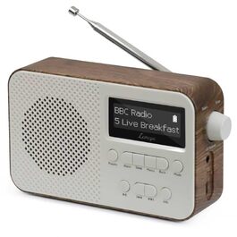 Портативне цифрове радіо LEMEGA PR2-Max DAB+/FM, Bluetooth 5.3, на батарейках AA, колір горіх