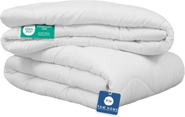 FAM Home Duvet 135x200 4 Seasons Washable | Stepped Duvet with 2 Separate Duvets | Comforter Anti-Allergic for Allergy Sufferers | Summer Blanket and Autumn Blanket 200 x 135 cm 4 Seasons Duvet