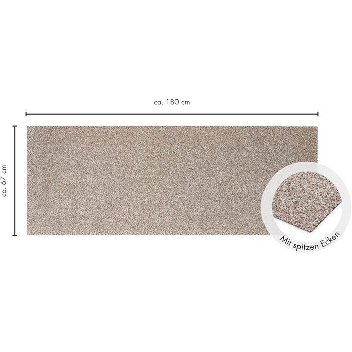 Килимок для дому Samson Sauberlaufmatte: миючий, з антиковзким покриттям, 40x60 см, бежевий