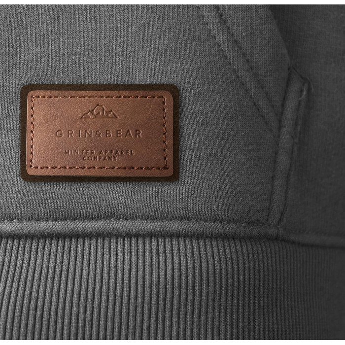 Чоловічий худі-світшот Grin&Bear Pullover GEC494, сірий меланж, розмір L