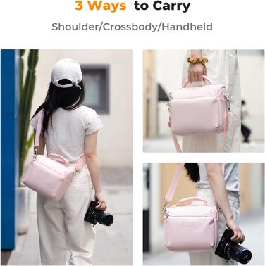 Сумка-рюкзак для фотокамери K&F Concept C-rosa, рожева, для фотографів