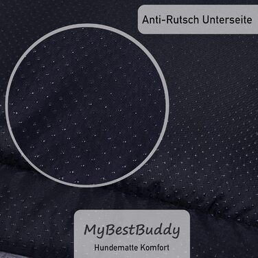 Килимок для собак MyBestBuddy XL 90x70 см сірий, комфортний, антиалергенний, нековзний, 40°C, з м'яким покриттям - лежанка для великих собак
