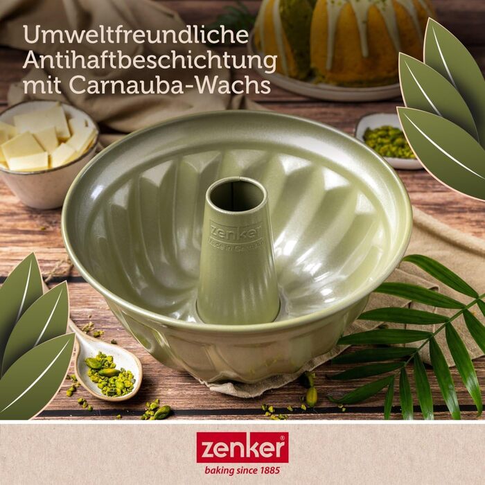 Форма для випікання Zenker Green Vision Ø 20 см з високим бортиком – стабільна та якісна форма для тортів (гугельхуп) з антипригарним покриттям