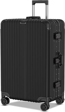 Набір валіз Voyagoux 2 шт. - 39L та 113L, жорсткий корпус, TSA-замок, ABS, 4 колеса 360°, міцний та легкий, рожеве золото (114L, чорний)