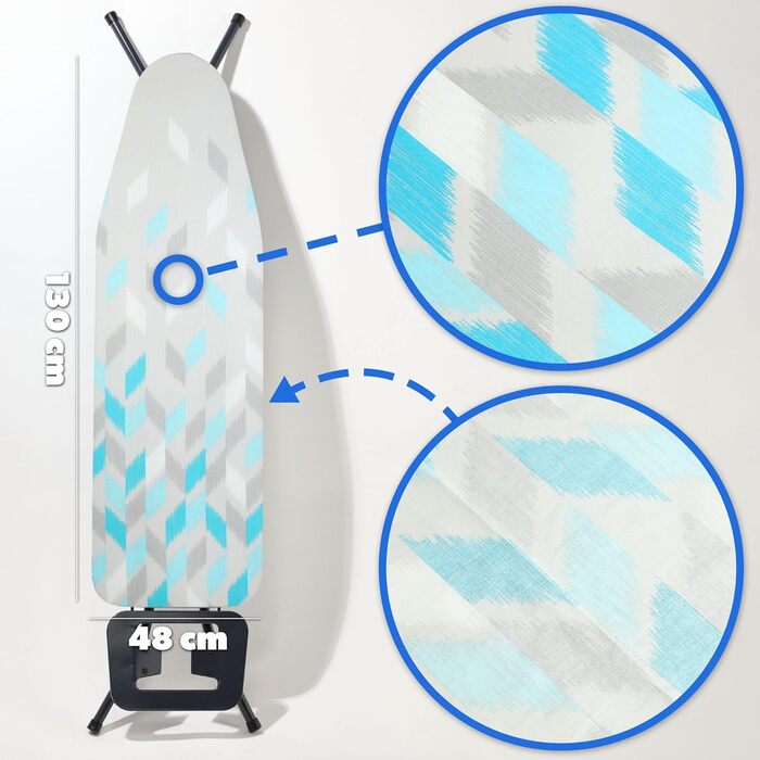 Покриття для прасувальної дошки KADAX з шнурком, практичне, для парових прасок, XL (сіро-блакитне)
