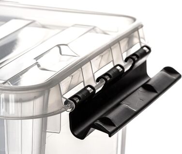 10x Storage Box Stackable Box Smart Store Classic 15 Transparent with Lid & Click Closure
