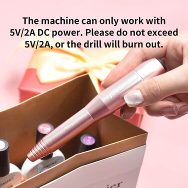 Електричний фрезер для нігтів JODSONE 6 в 1: професійний набір для манікюру та педикюру (акрил, гель)