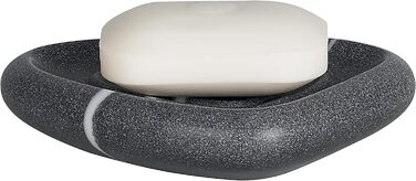 Миска для мила Spirella Etna з каменю, сірий колір, 15 x 11 x 3 см - декоративне приладдя для ванної кімнати