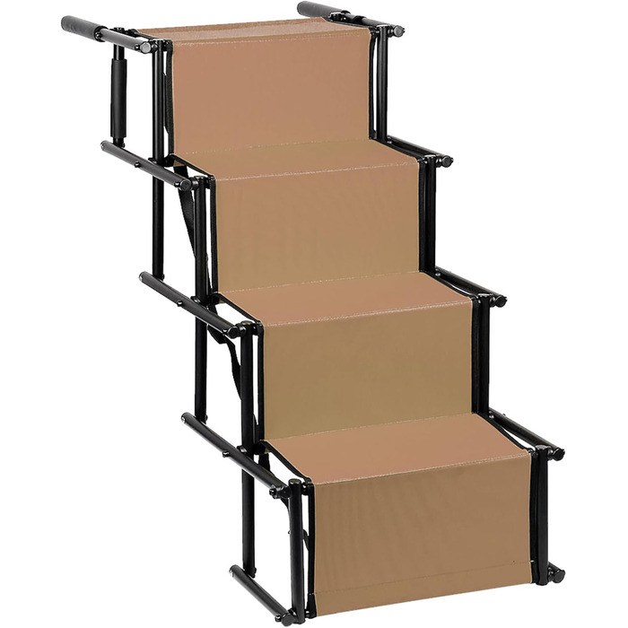 Рампа для собак Homewell - складана, до 70 кг, регульована, для маленьких, середніх, великих та хворих собак, легка у зберіганні (колір: коричневий)