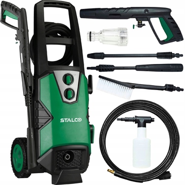 Мийка високого тиску Stalco 2000W: самозасмоктувальний насос, піногенератор, пістолет та шланг