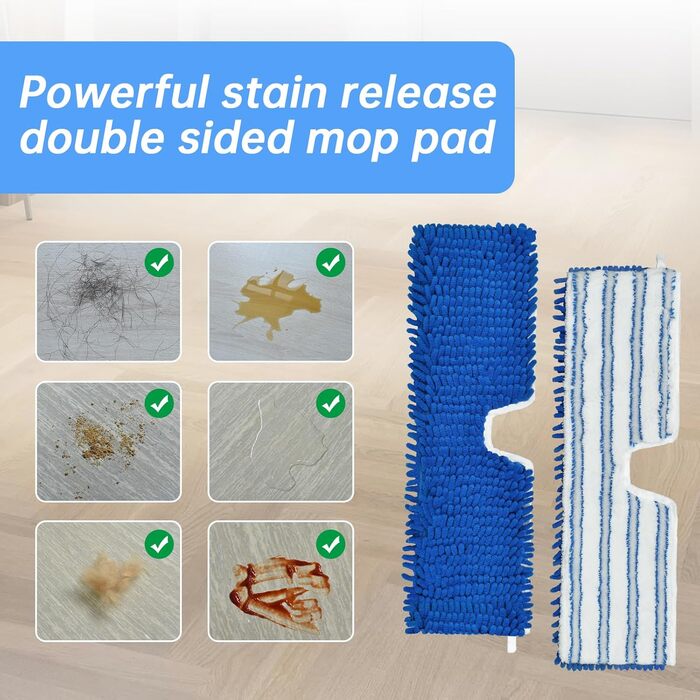 Aiyiried Microfiber Mop Head, compatible with O-Cedar Dual Action Mop, 4 Pack