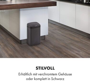 Сміттєвий бак Klarstein Cleansmann 30 з сенсором, 30 л, чорний - автоматичне відкриття, ABS-пластик