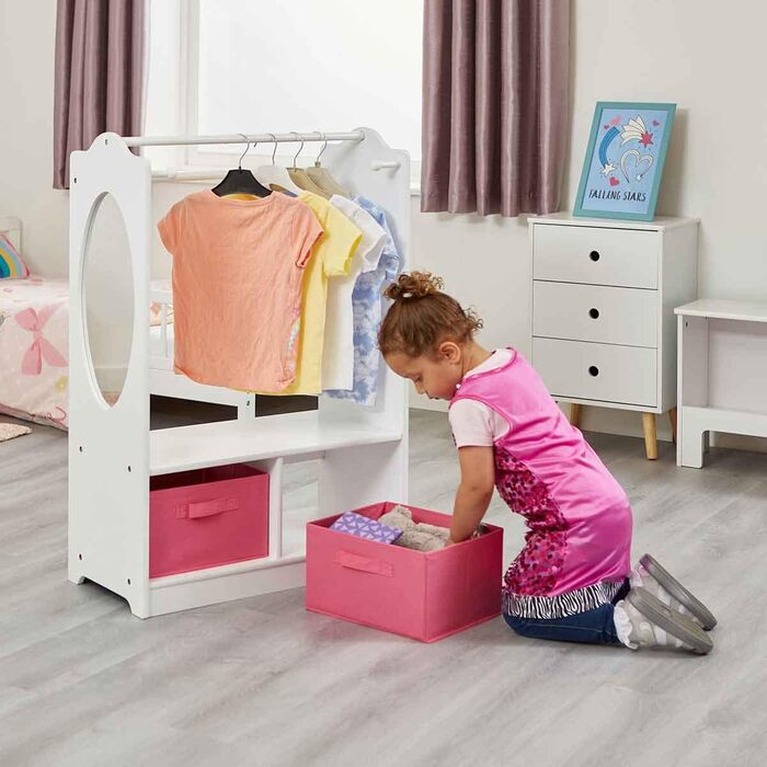 Liberty House Toys Dress with Storage, Wood, White