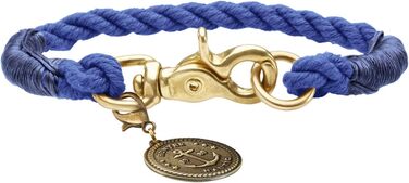 Нашийник для собак HUNTER List, морський стиль, міцний, водостійкий, еластичний, S-M, темно-синій, 40 см