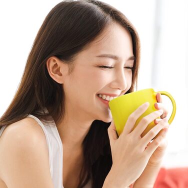 Joeji's Kitchen Colorful Coffee Cups, Set of 6 Stoneware Tea Cups - 350 ml to keep coffee, tea, hot chocolate, and other beverages hot or cold for longer.