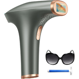 Пристрій для епіляції IPL Haarlosy: безболісна епіляція вдома для жінок та чоловіків, 9 рівнів, 999,900 імпульсів, 3 функції (HR/SC/RA)