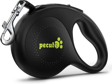 Рулетка для собак Pecute 8м, 50 кг, зелена, з антиковзним руків'ям та швидкою зупинкою