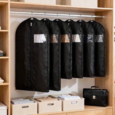 4 містка сумка для одягу, водовідштовхувальний чохол для захисту одягу, мішки для одягу на блискавці, підходить для зберігання костюмів, пальто, джинсів, пилонепроникний мішок для одягу, довгий 120 x 60 см