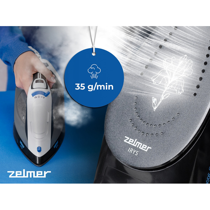 Парова праска Zelmer Irys ZIR3100 3000Вт, 0,4 л, керамічна підошва