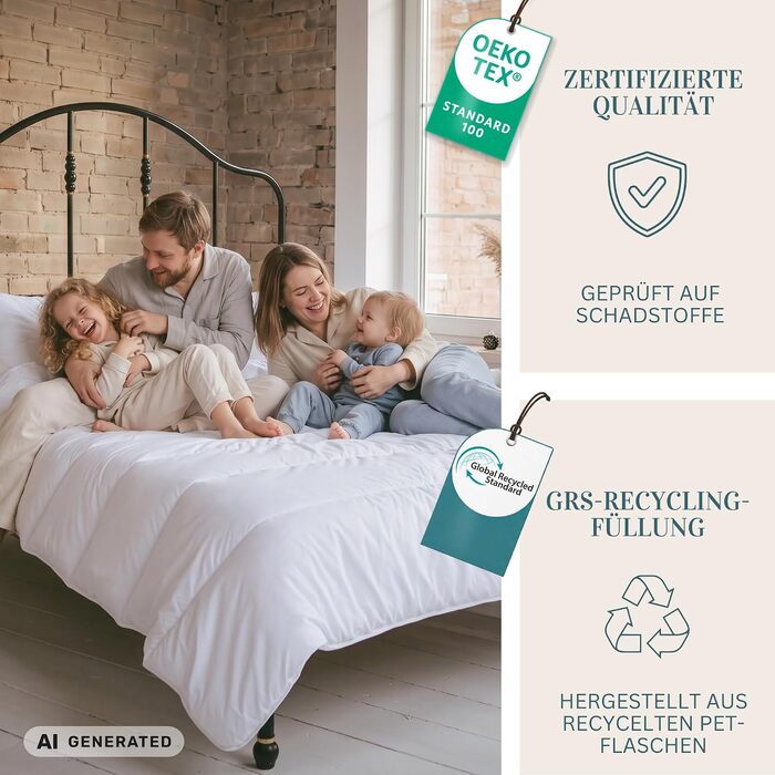 Всесезонна ковдра FAM Home 135x200 см, гіпоалергенна, що миється