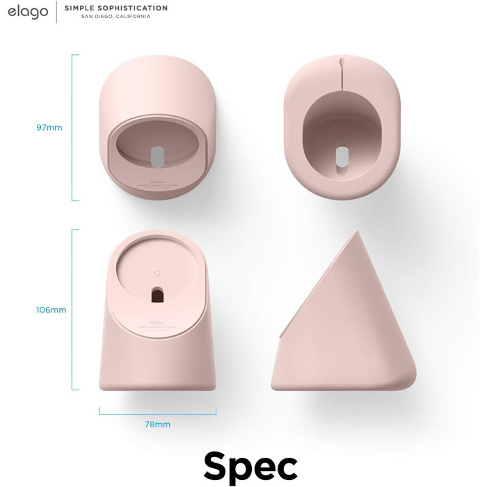 Підставка для зарядки iPhone Elago MS1 сумісна з MagSafe, Premium, Sandrosa (без зарядного пристрою)