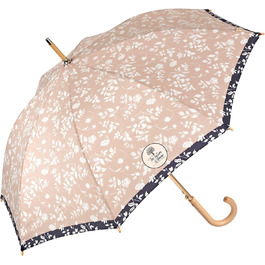 Perletti Green Eco Women's Umbrella - Large Automatic Rain Umbrella with Recycled Materials & Floral Design (102cm Diameter)
