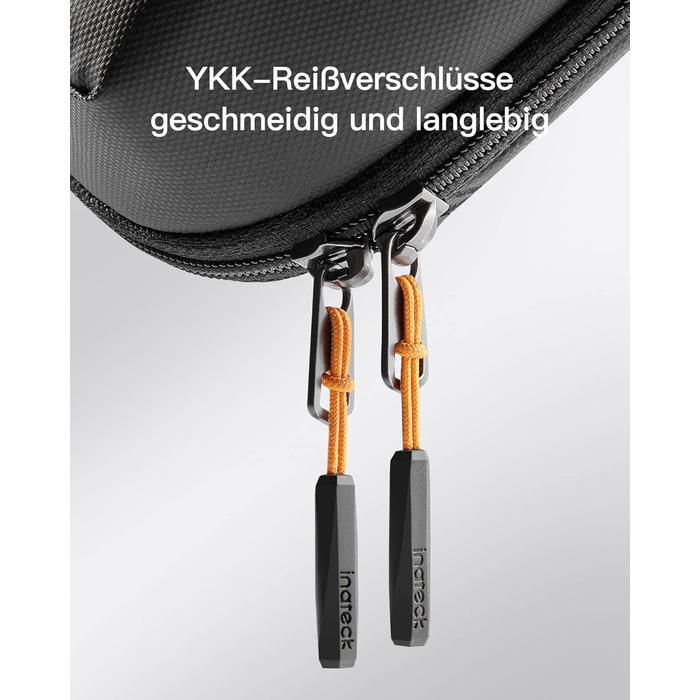 Inateck Electronics Case, Water-Resistant Accessory Bag, Gadget Organizer Bag, USB Cable Organizer, Travel-Friendly, AB03007